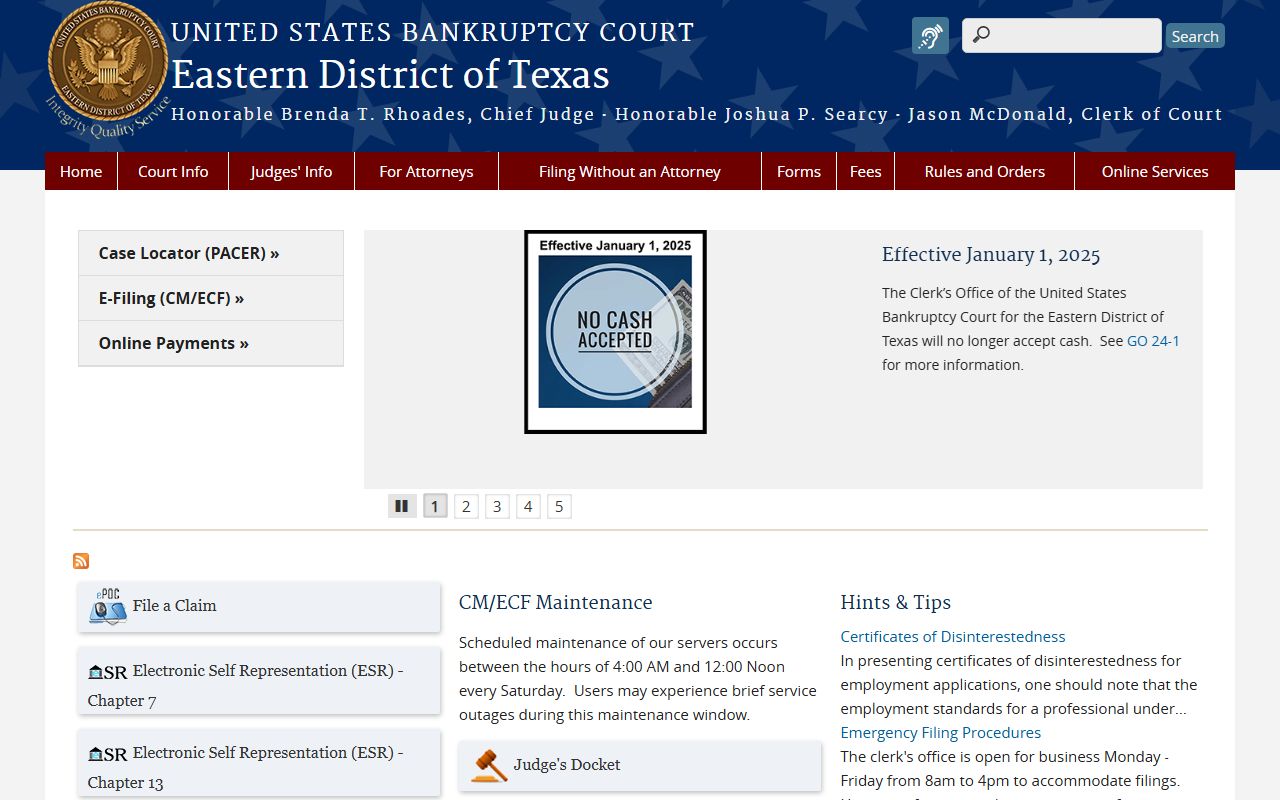 Denton County federal court records U.S. Bankruptcy Court Eastern District of Texas