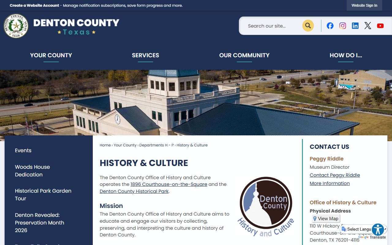 Denton County courthouse and history