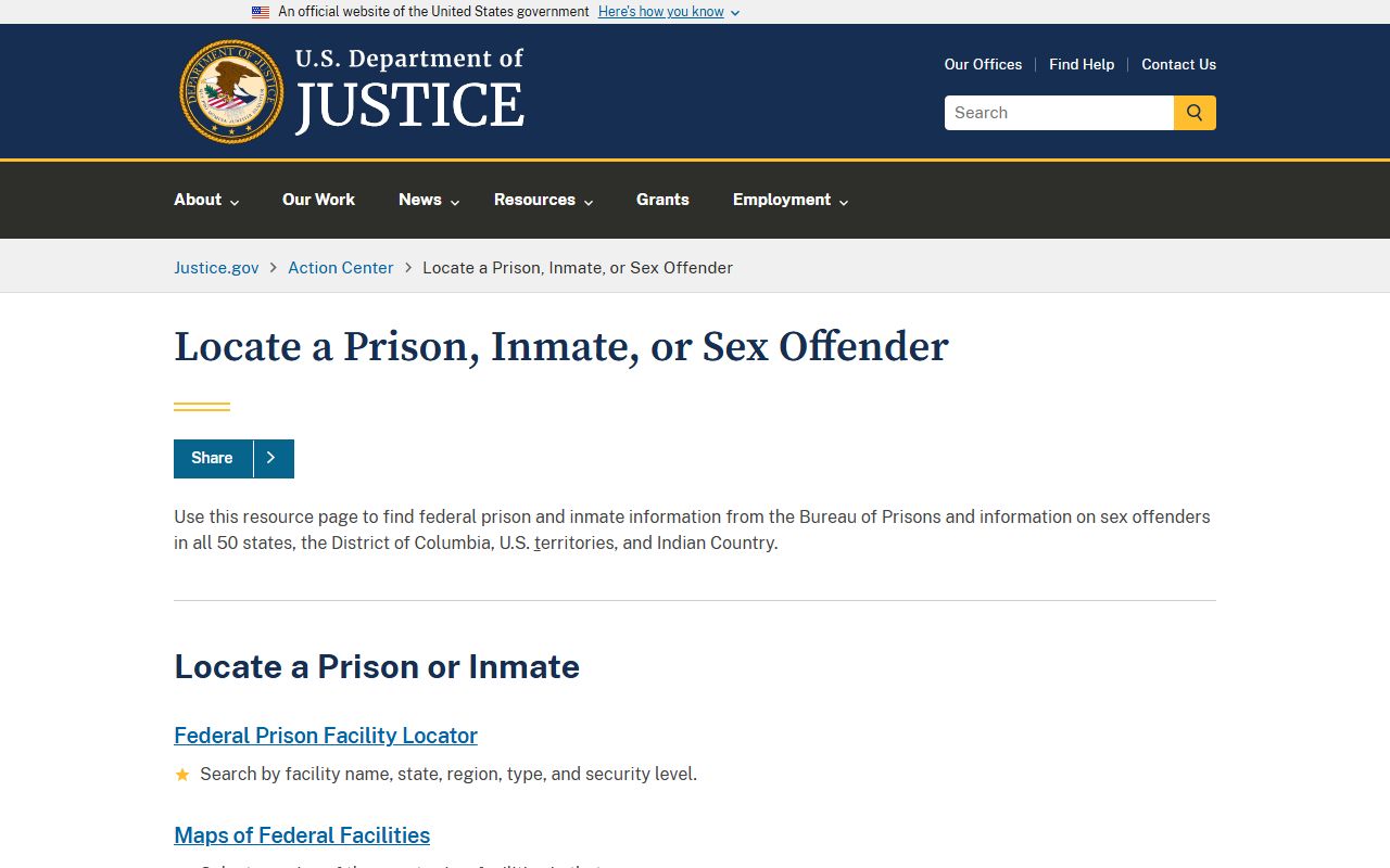 Denton County released inmates DOJ locate a prison inmate or sex offender page