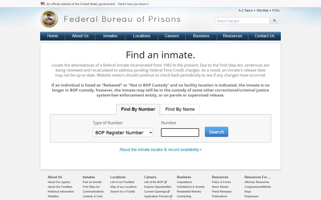 Denton County released inmates BOP federal inmate locator search