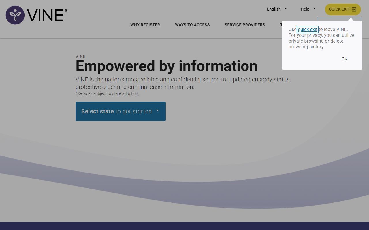 Denton County released inmates custody status alerts on VINELink