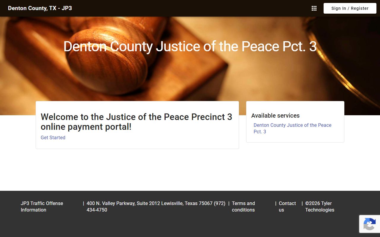 Denton County warrant lookup JP3 online payment portal